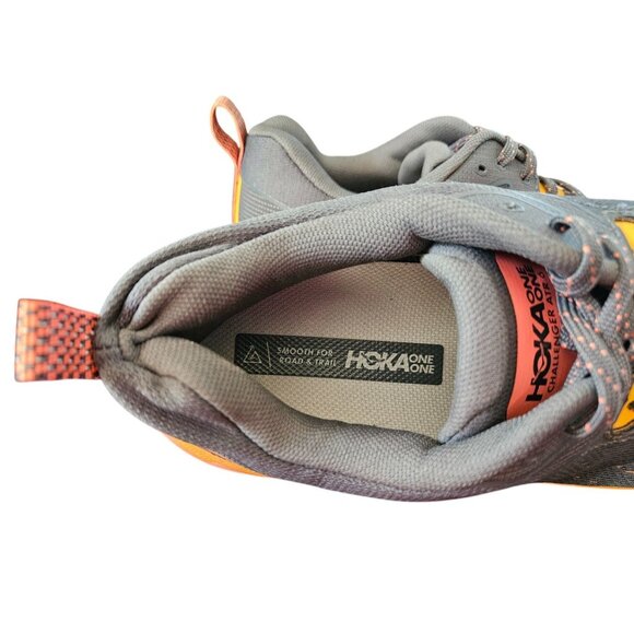 Hoka One One Challenger ATR 6 Trail Running Shoes Mens 11B Gray/Orange Mesh Ligh - Picture 4 of 8